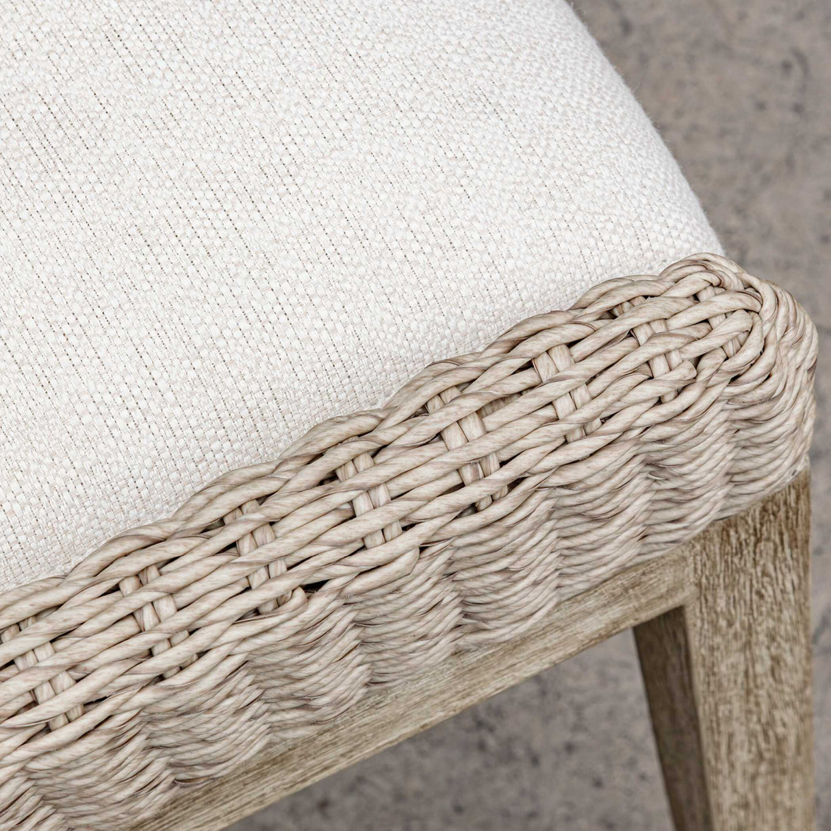 Beige Wicker Outdoor Dining Chair | Oroa.com