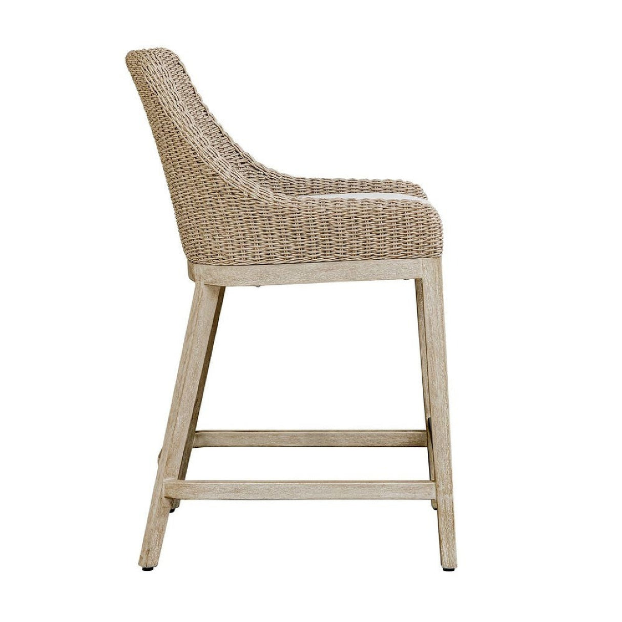 Beige Wicker Outdoor Counter Stool | Oroa.com