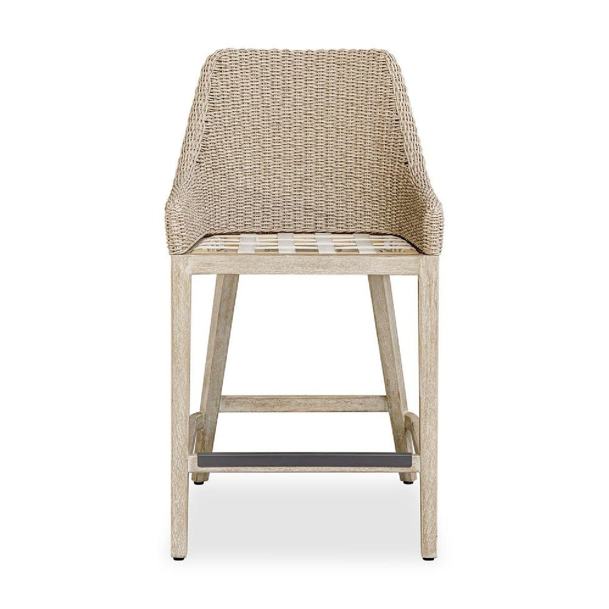 Beige Wicker Outdoor Counter Stool | Oroa.com