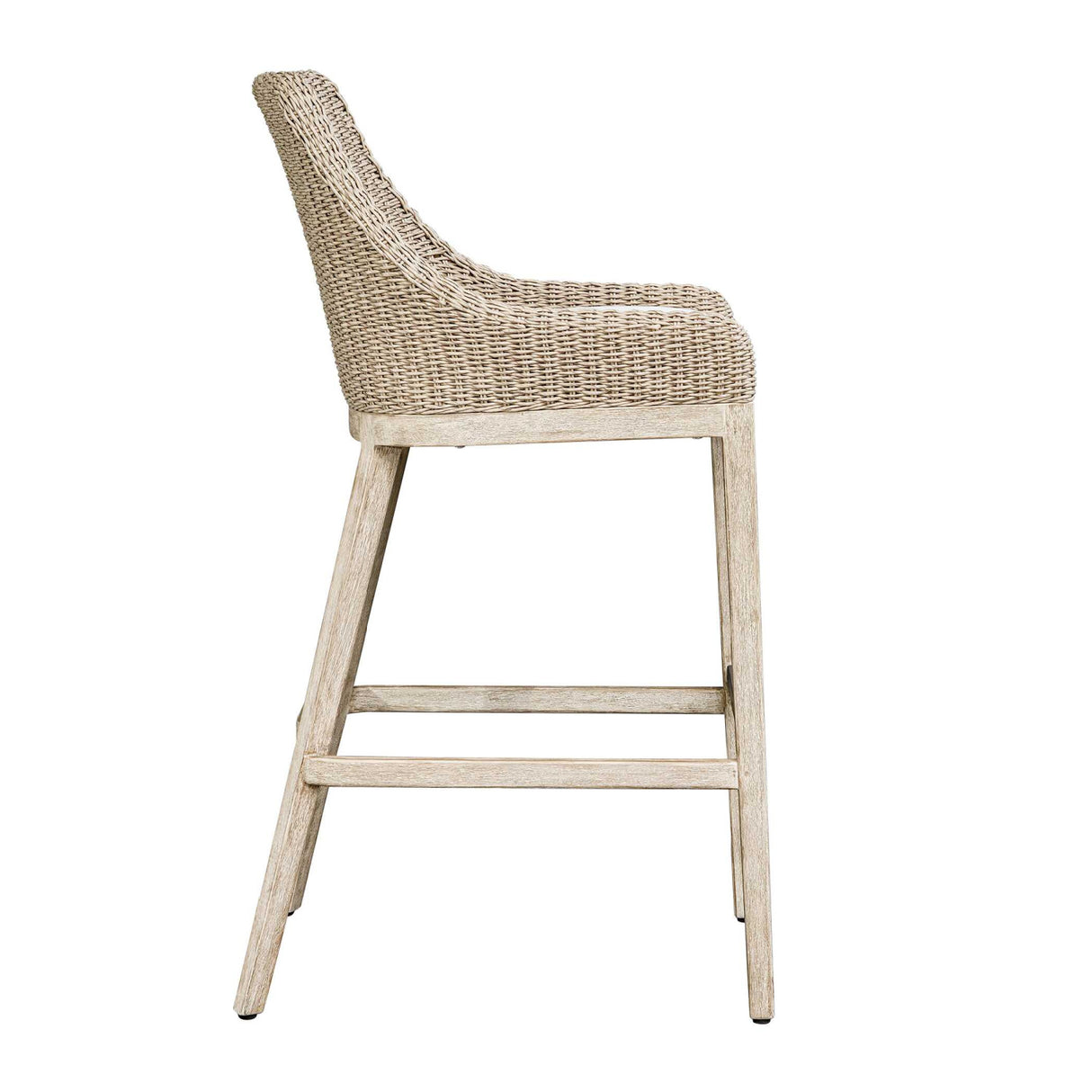 Cream Wicker Outdoor Bar Stool | Oroa.com
