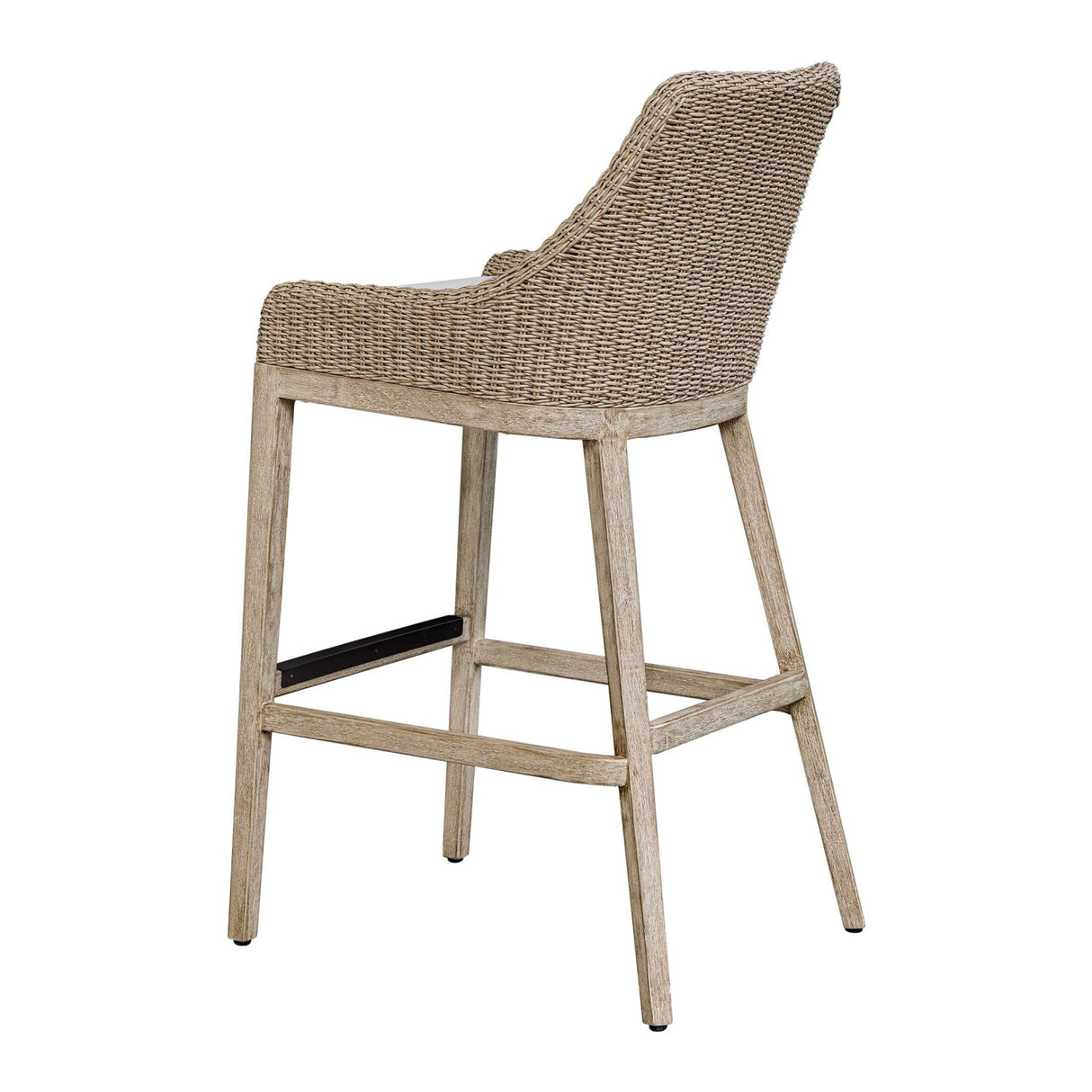Cream Wicker Outdoor Bar Stool | Oroa.com
