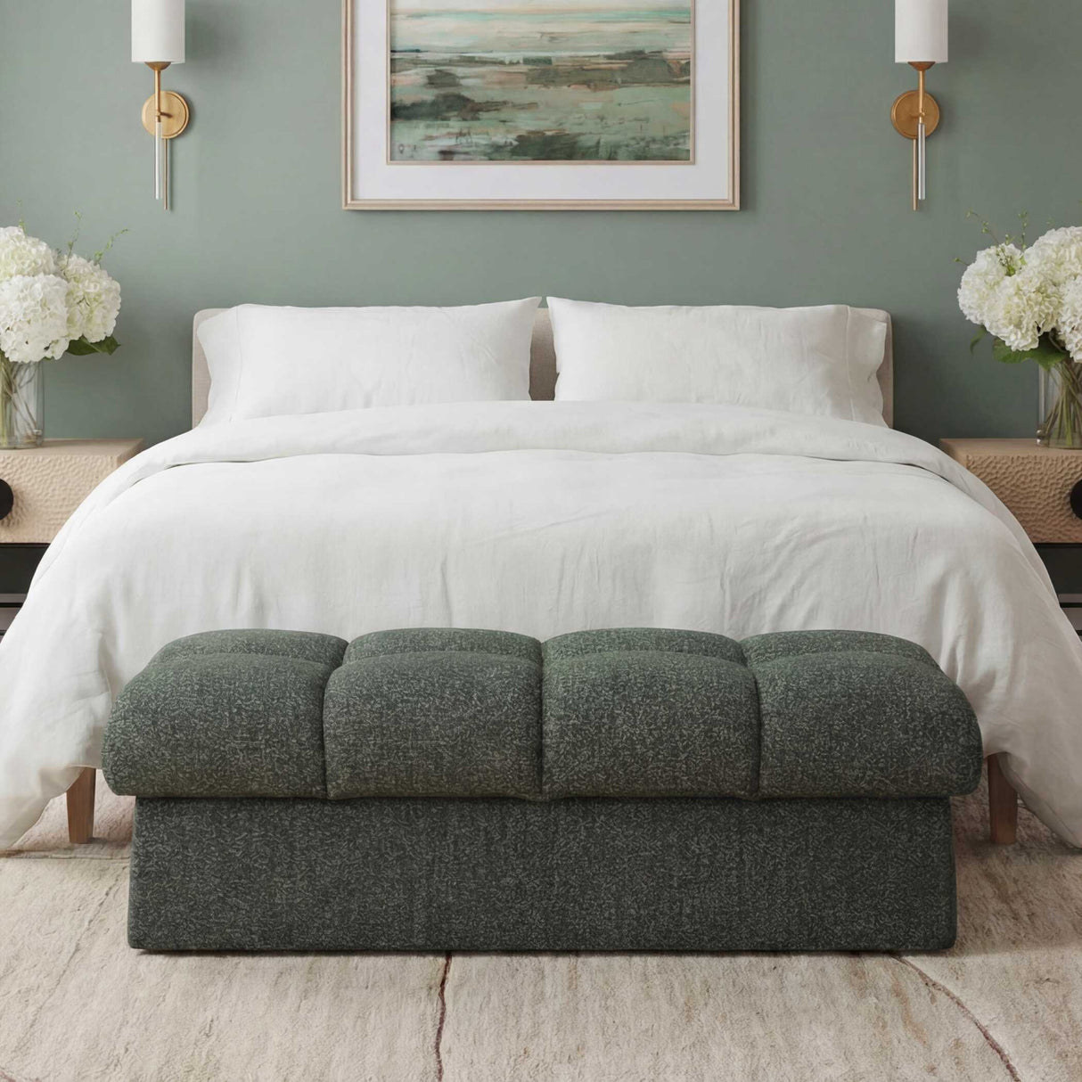 Block Tufted Bench | Oroa.com