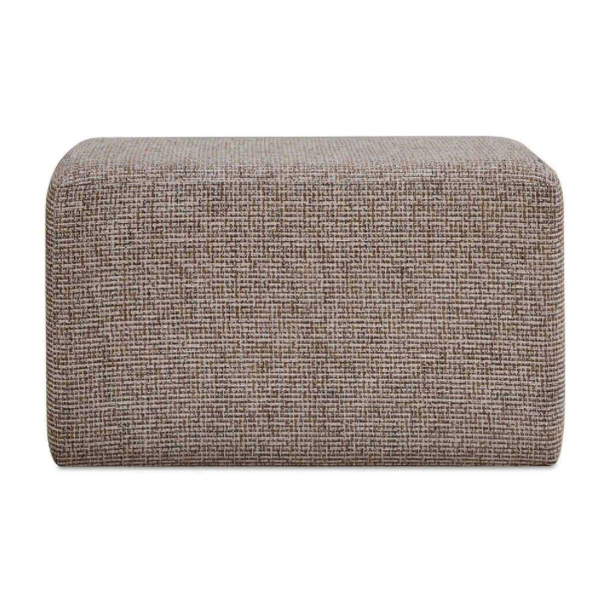 Cream Woven Rectangular Ottoman | Oroa.com