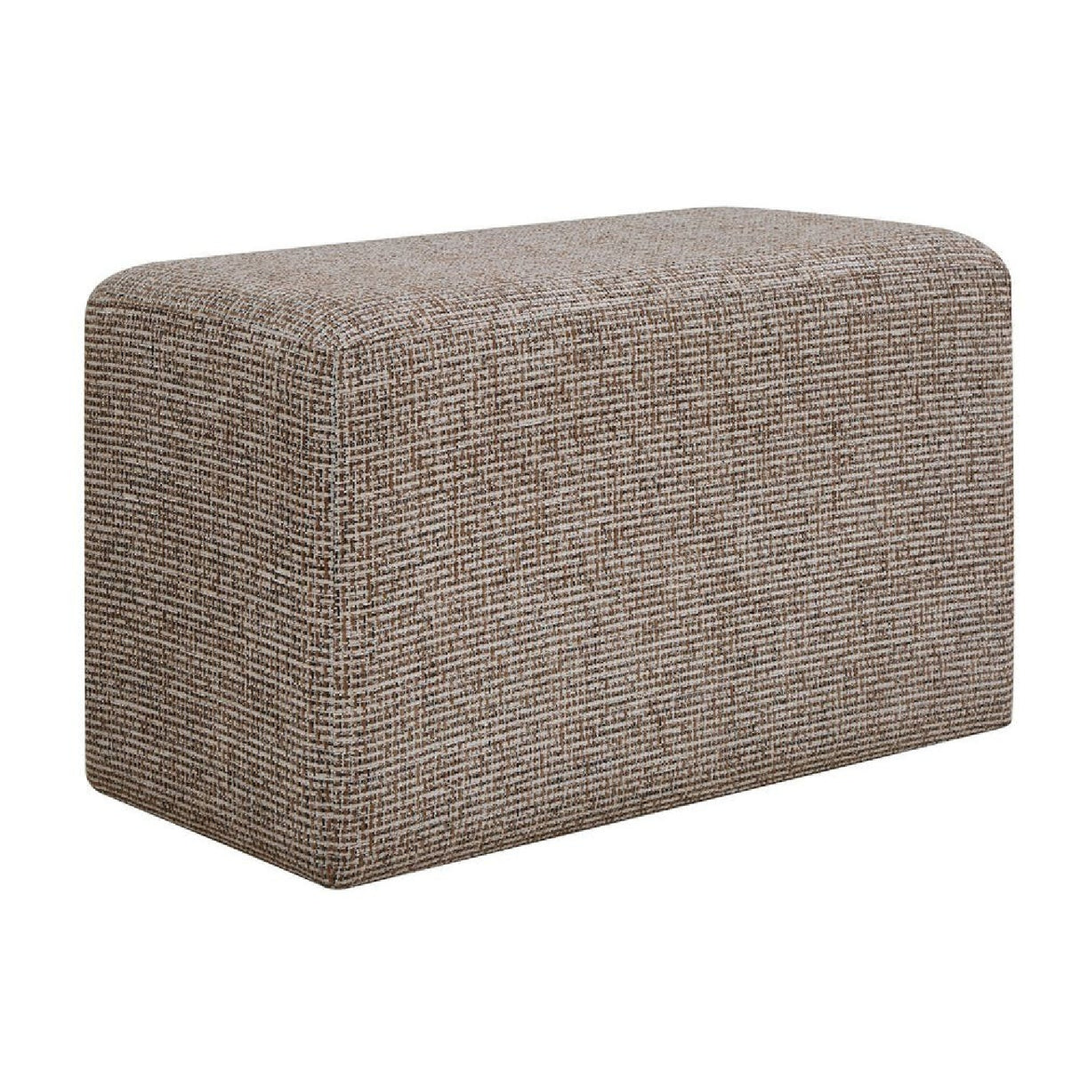 Cream Woven Rectangular Ottoman | Oroa.com