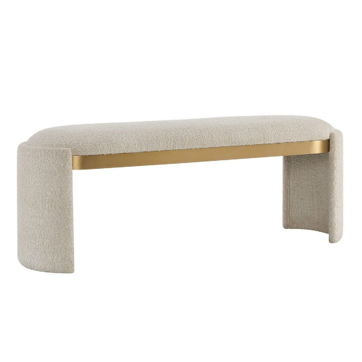 White Boucle Bench | Oroa.com