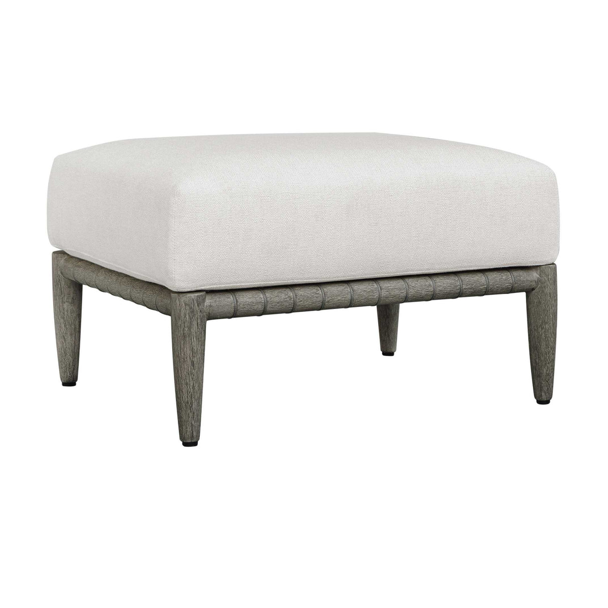 White Cushioned Outdoor Ottoman | Oroa.com
