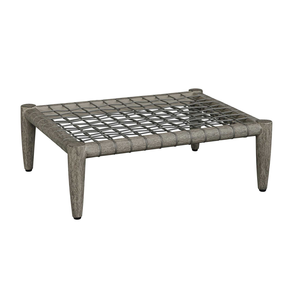 White Cushioned Outdoor Ottoman | Oroa.com