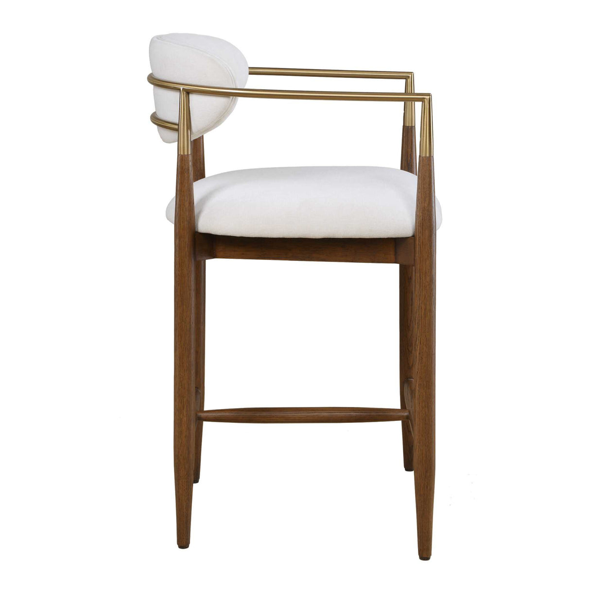 Modern European furniture - White Velvet Counter Stool - www.oroa.com | Oroa.com