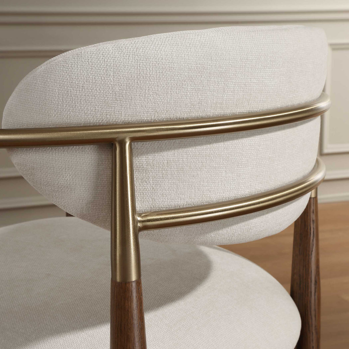 Modern European furniture - White Velvet Counter Stool - www.oroa.com | Oroa.com