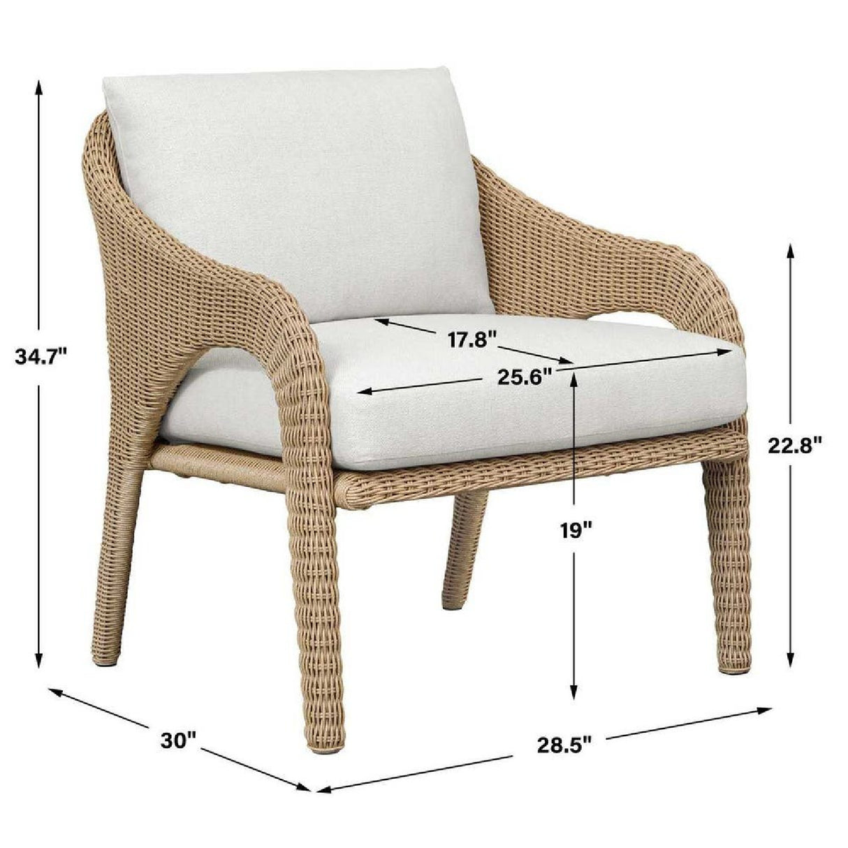 Natural Wicker Outdoor Lounge Chair | Oroa.com