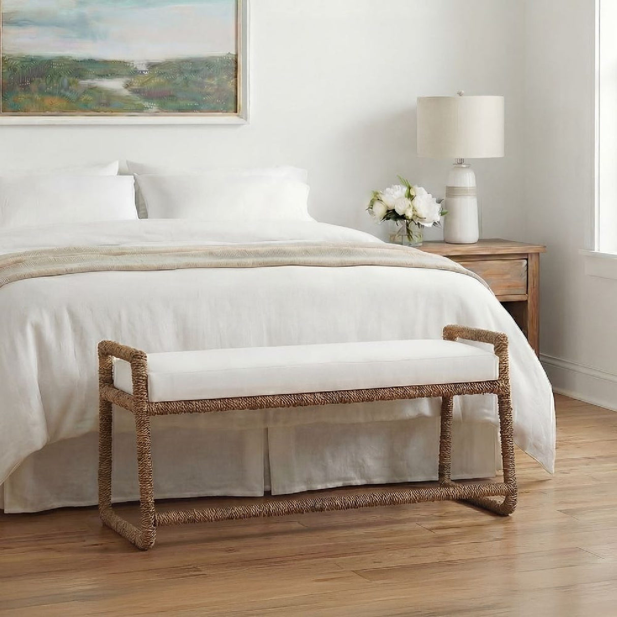 Banana Fiber Wrapped Bench | Oroa.com