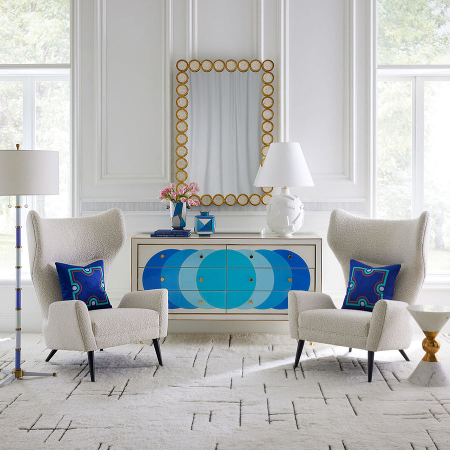 Blue Glass Panes Credenza | Jonathan Adler Ultramarine | Oroa.com