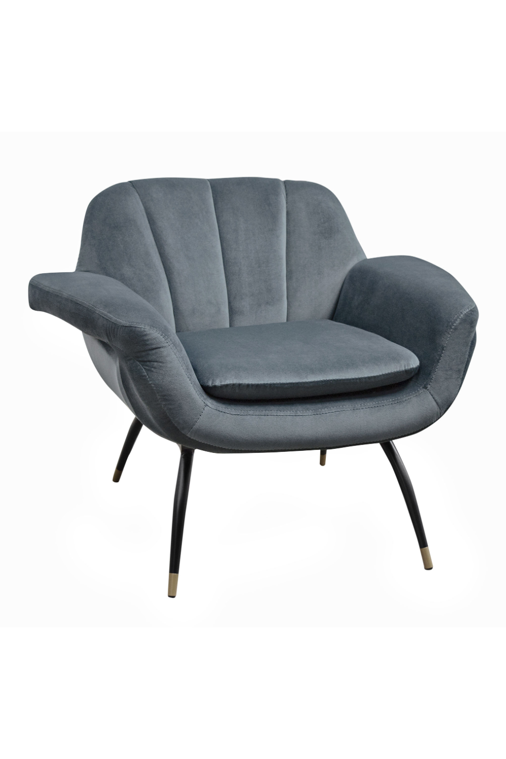 Velvet Channeled Lounge Chair | Versmissen Abbey | Oroa.com