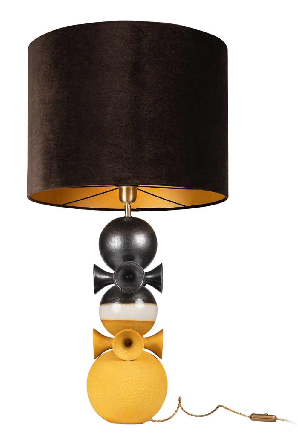 Bronze and Yellow Table Lamp | Versmissen Datoga | Oroa.com
