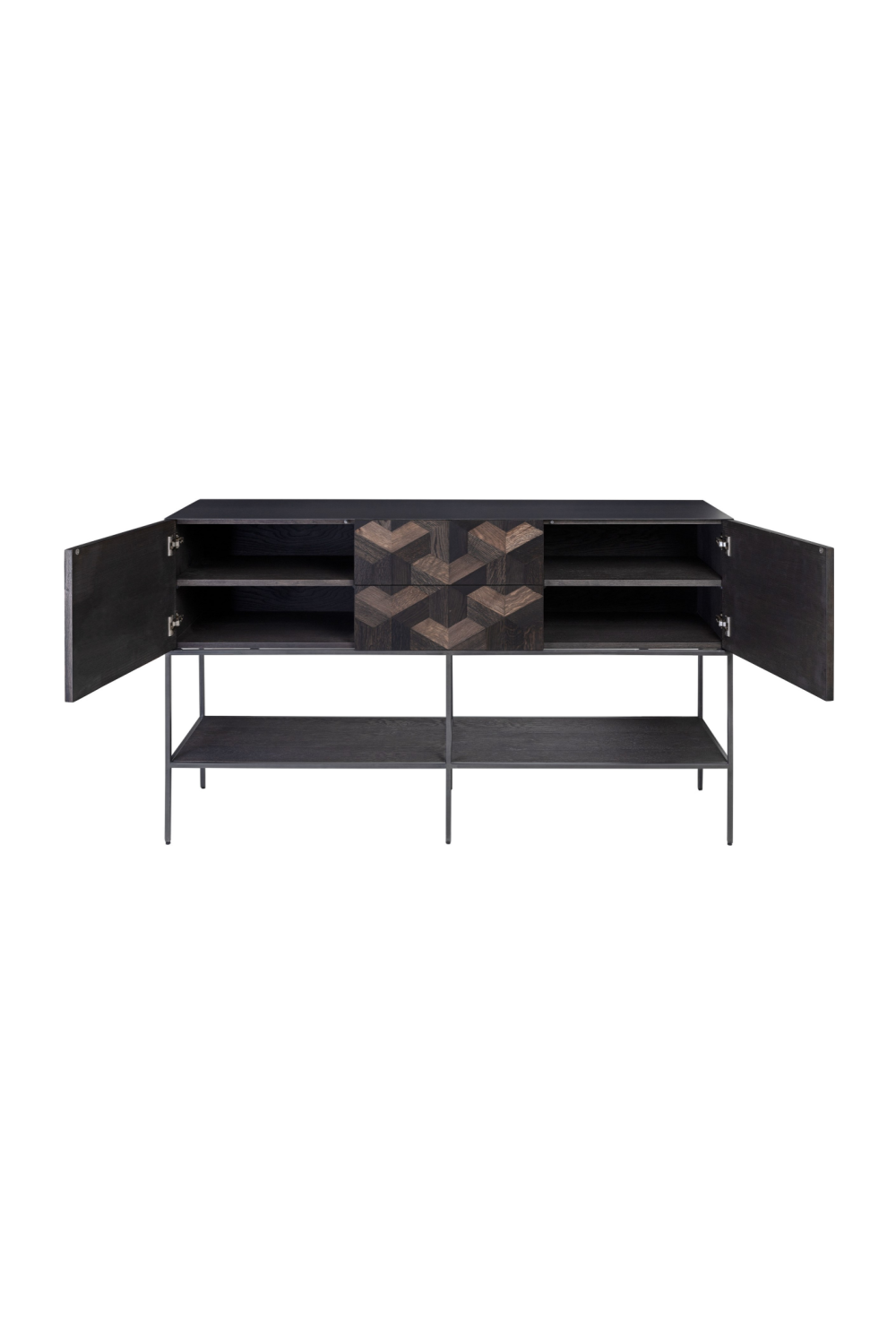 Oak Parquet Sideboard with Toprack | Versmissen Illusion | Oroa.com