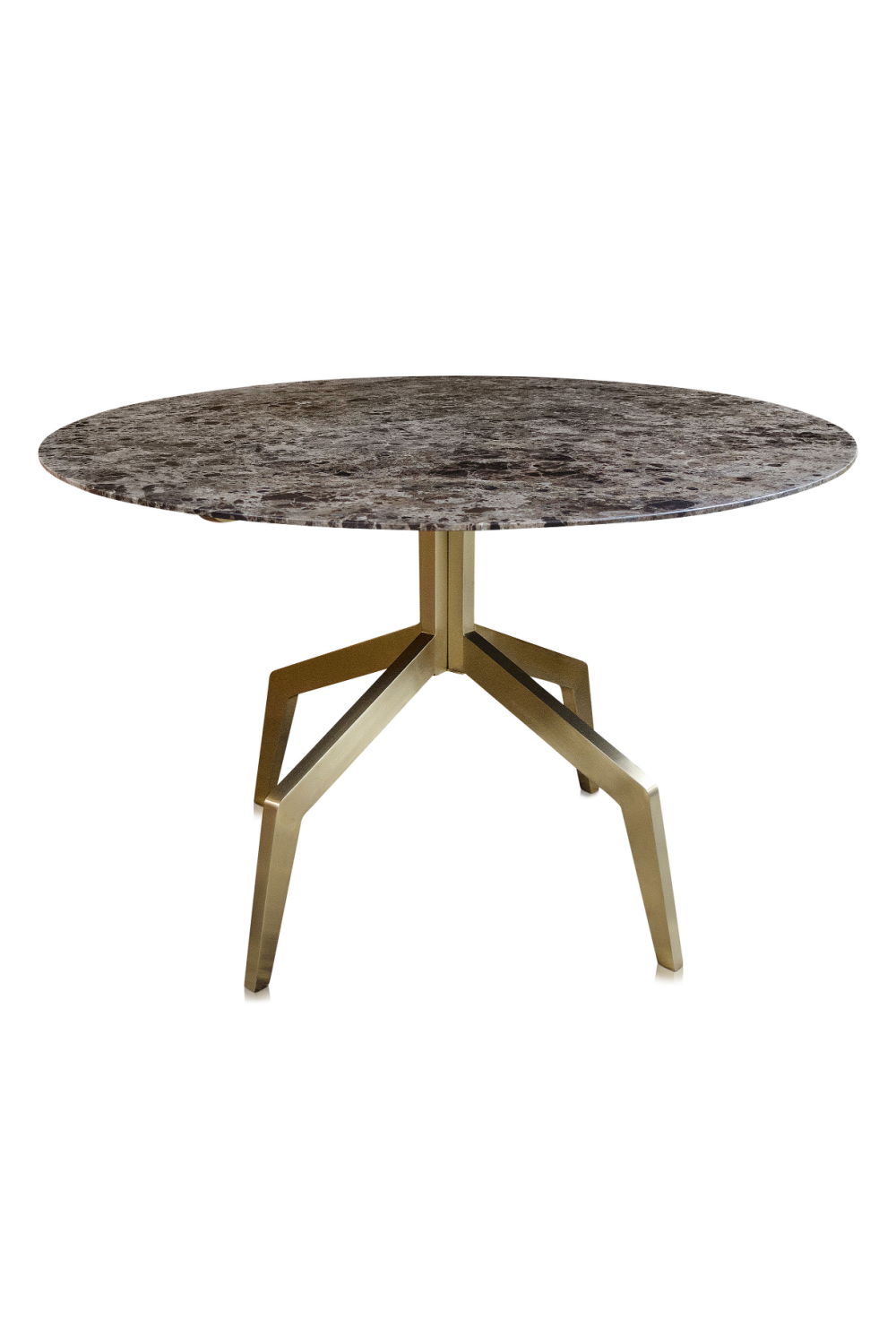 Brown Marble Round DIning Table | Versmissen Razor | Oroa.com