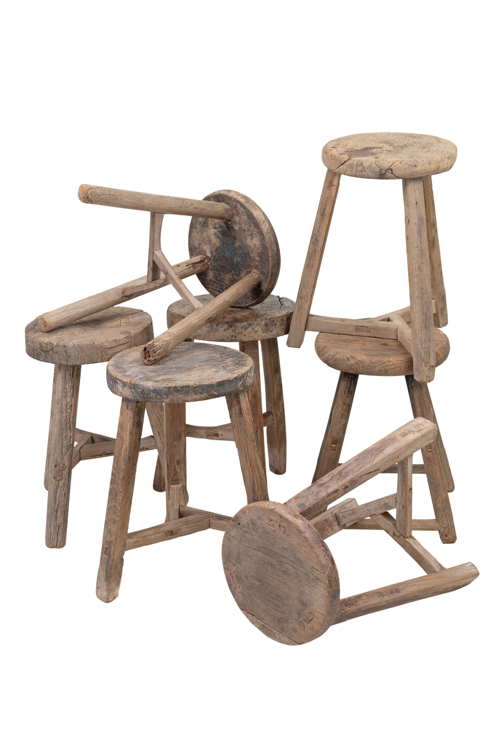Round Wooden Rustic Stool | Versmissen | Oroa.com