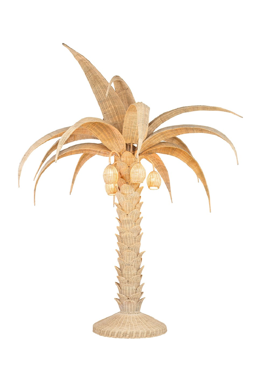 Handcrafted Rattan Floor Lamp | Versmissen Palm Tree | Oroa.com