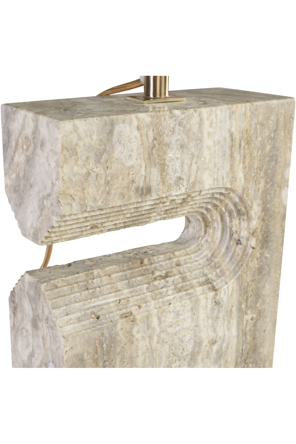 Gray Travertine Table Lamp | Versmissen Reso | Oroa.com