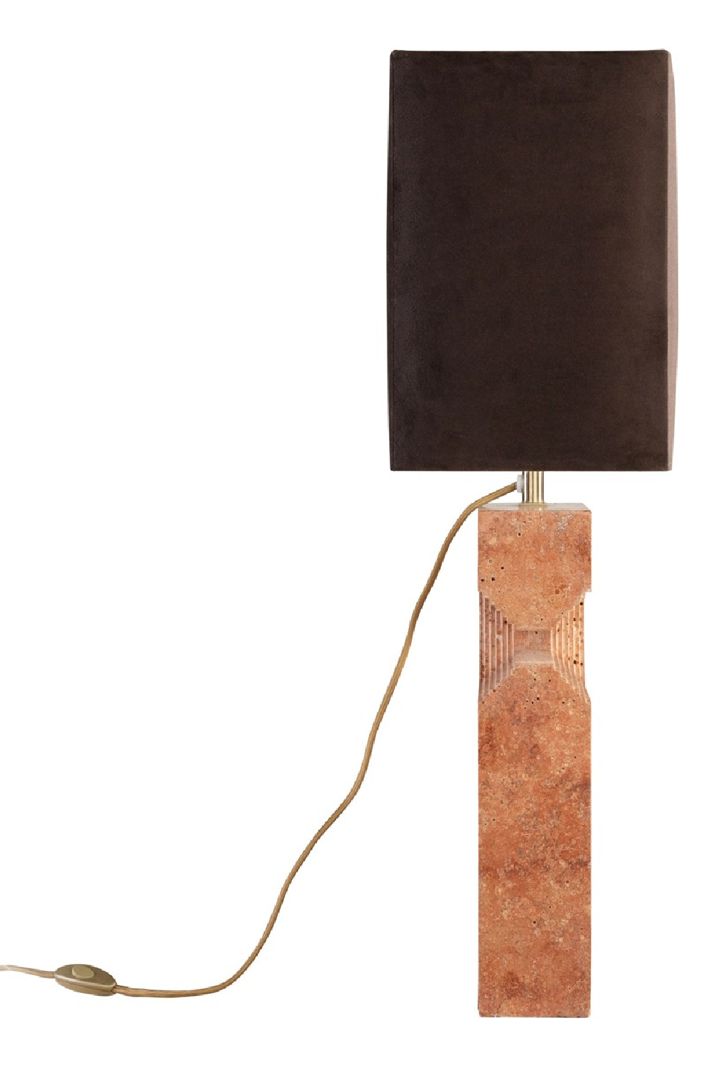 Red Travertine Table Lamp | Versmissen Reso | Oroa.com