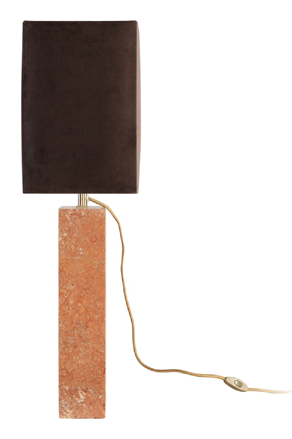 Red Travertine Table Lamp | Versmissen Reso | Oroa.com