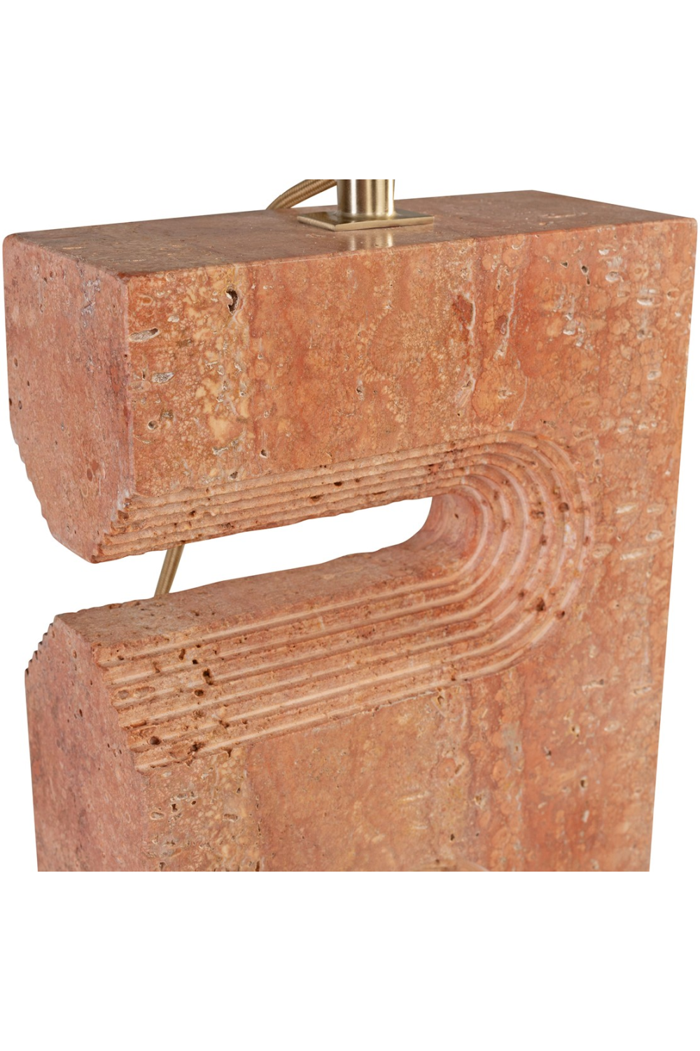 Red Travertine Table Lamp | Versmissen Reso | Oroa.com