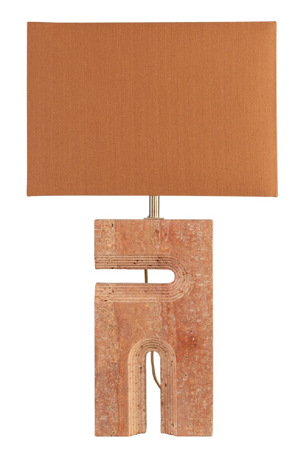 Red Travertine Table Lamp | Versmissen Reso | Oroa.com