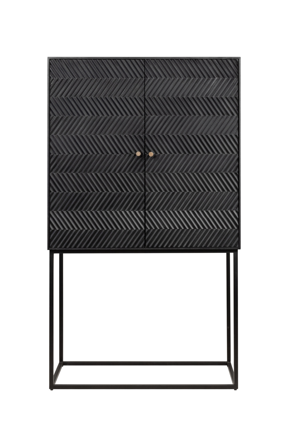 Black Wooden 2-Door Cabinet | Versmissen Zinzi | Oroa.com