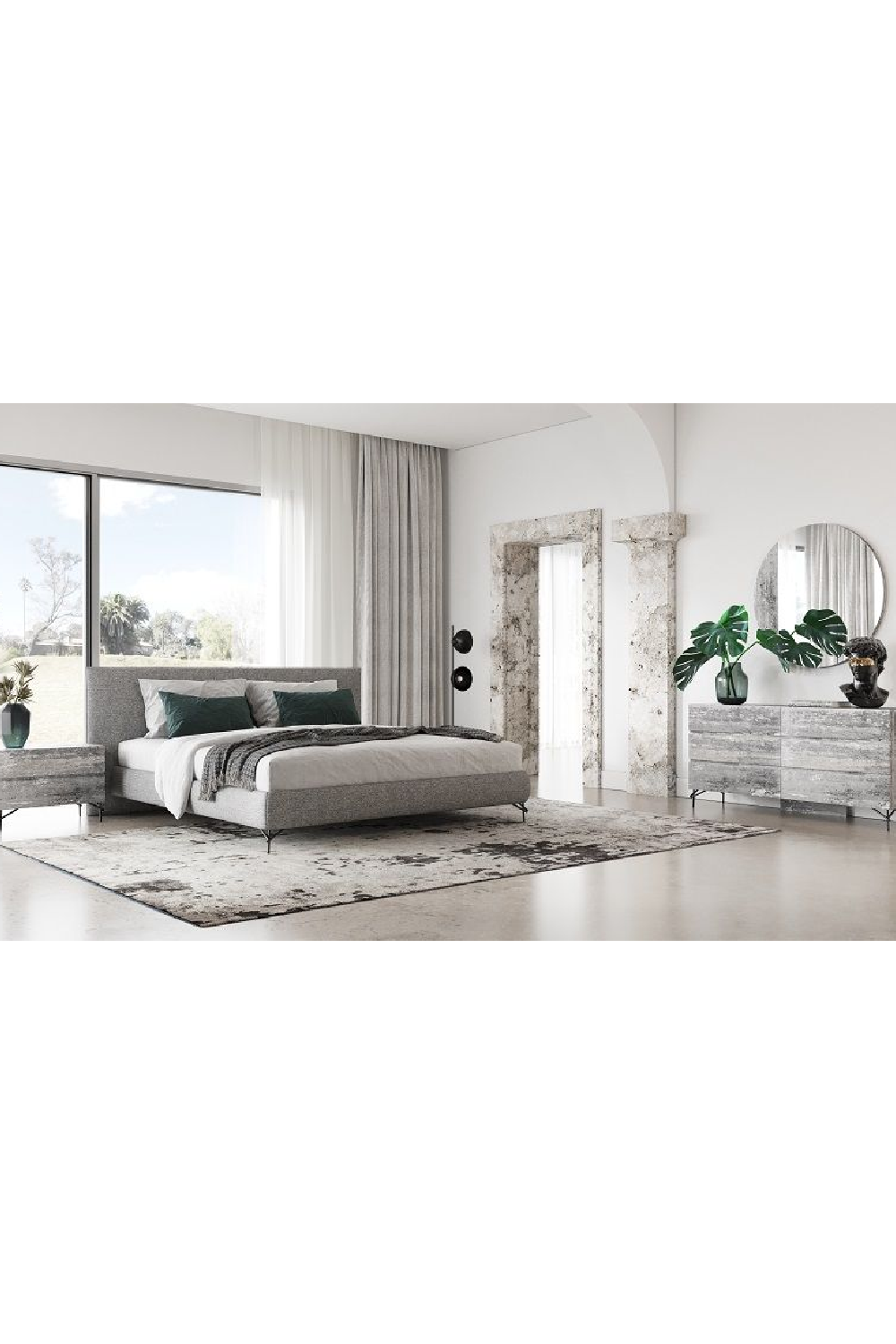 Gray Wooden 6-Drawer Dresser | Oroa.com