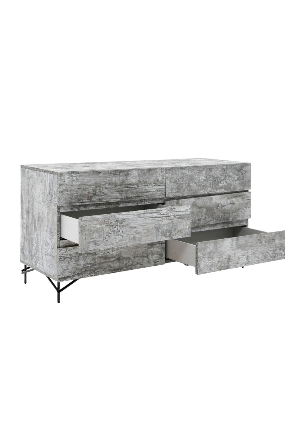 Gray Wooden 6-Drawer Dresser | Oroa.com