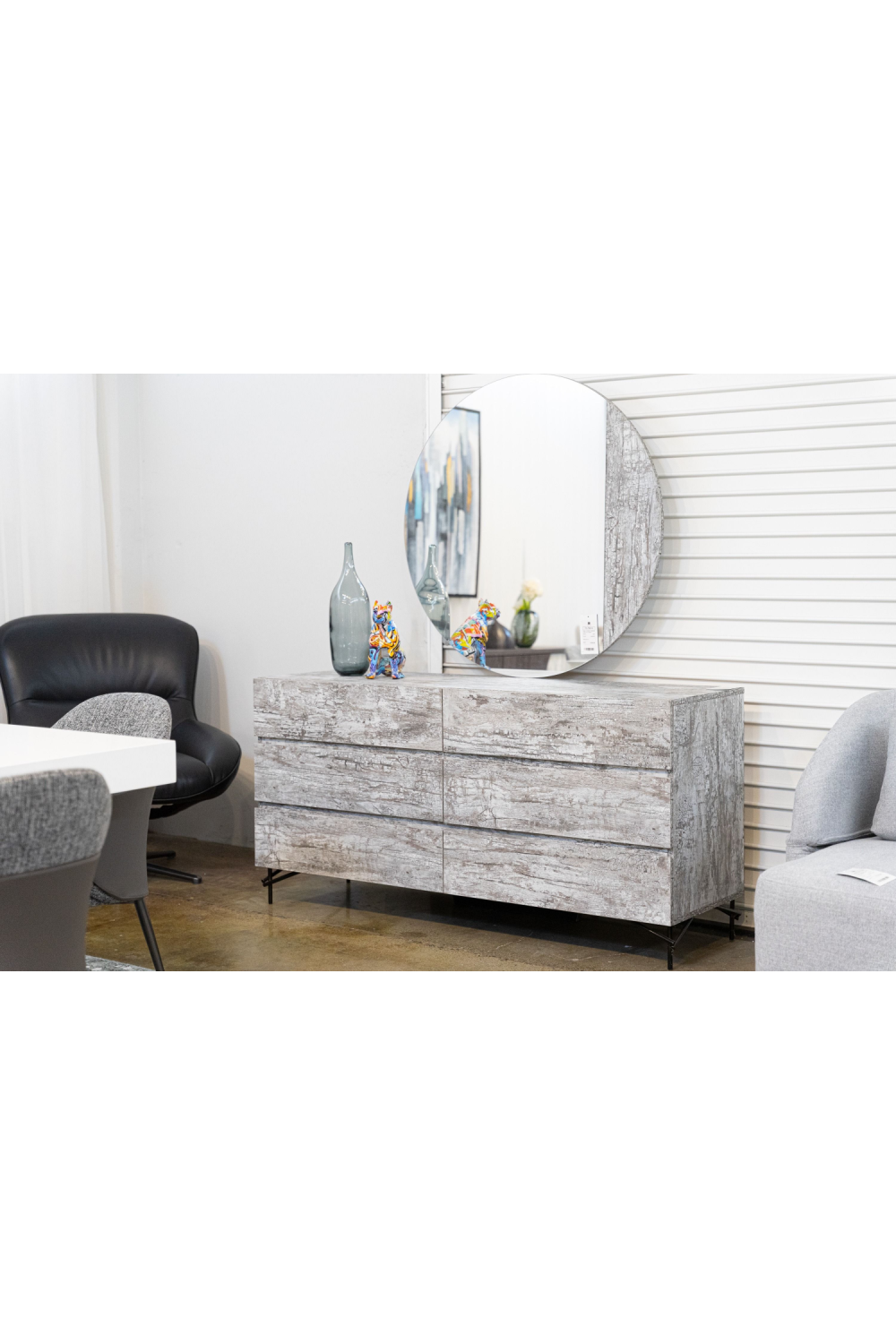 Gray Wooden 6-Drawer Dresser | Oroa.com
