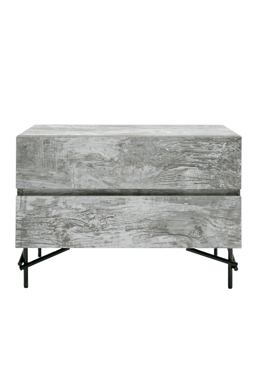 Gray Wooden 2-Door Nightstand | OROA Modern Aria | Oroa.com
