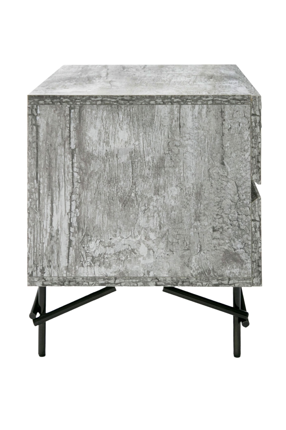Gray Wooden 2-Door Nightstand | Oroa.com