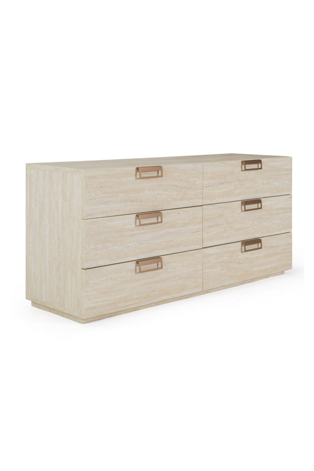 6-Drawer Travertine Dresser | OROA Modern Lago | Oroa.com