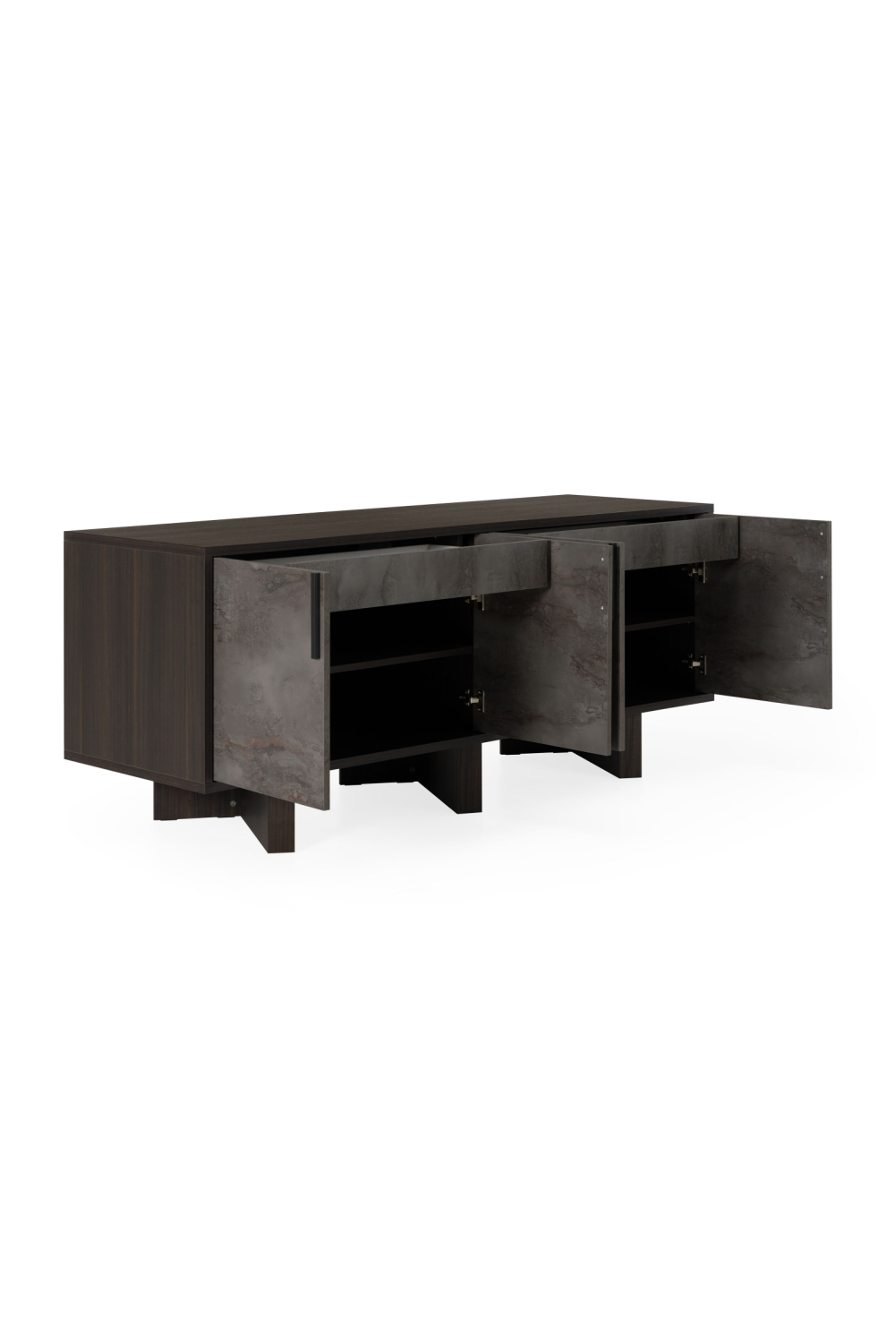 Gray Volcanic Rock 4-Door Sideboard | OROA Modern | Oroa.com