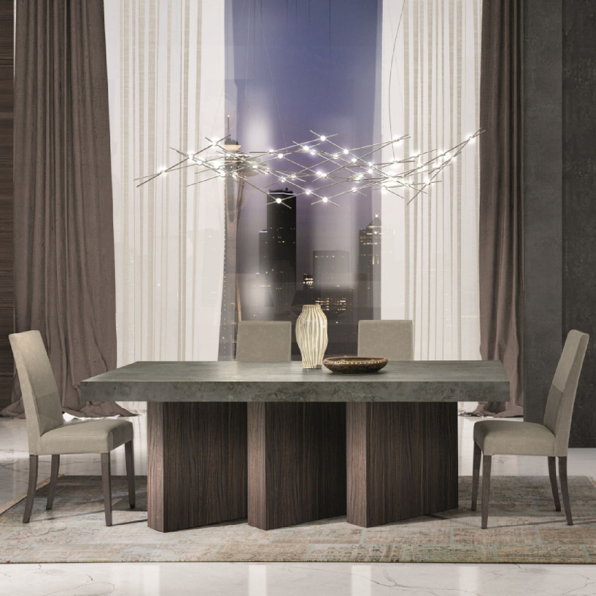 Volcanic Rock Extendable Dining Table | Oroa.com