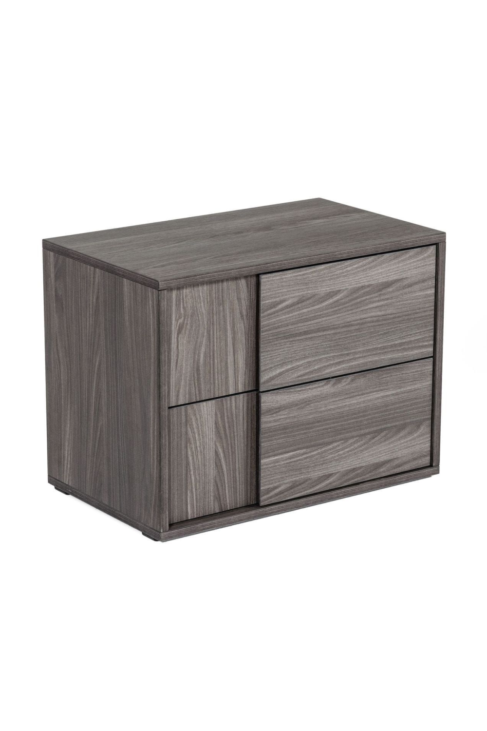 2-Drawer Gray Elm Nightstand | Oroa.com