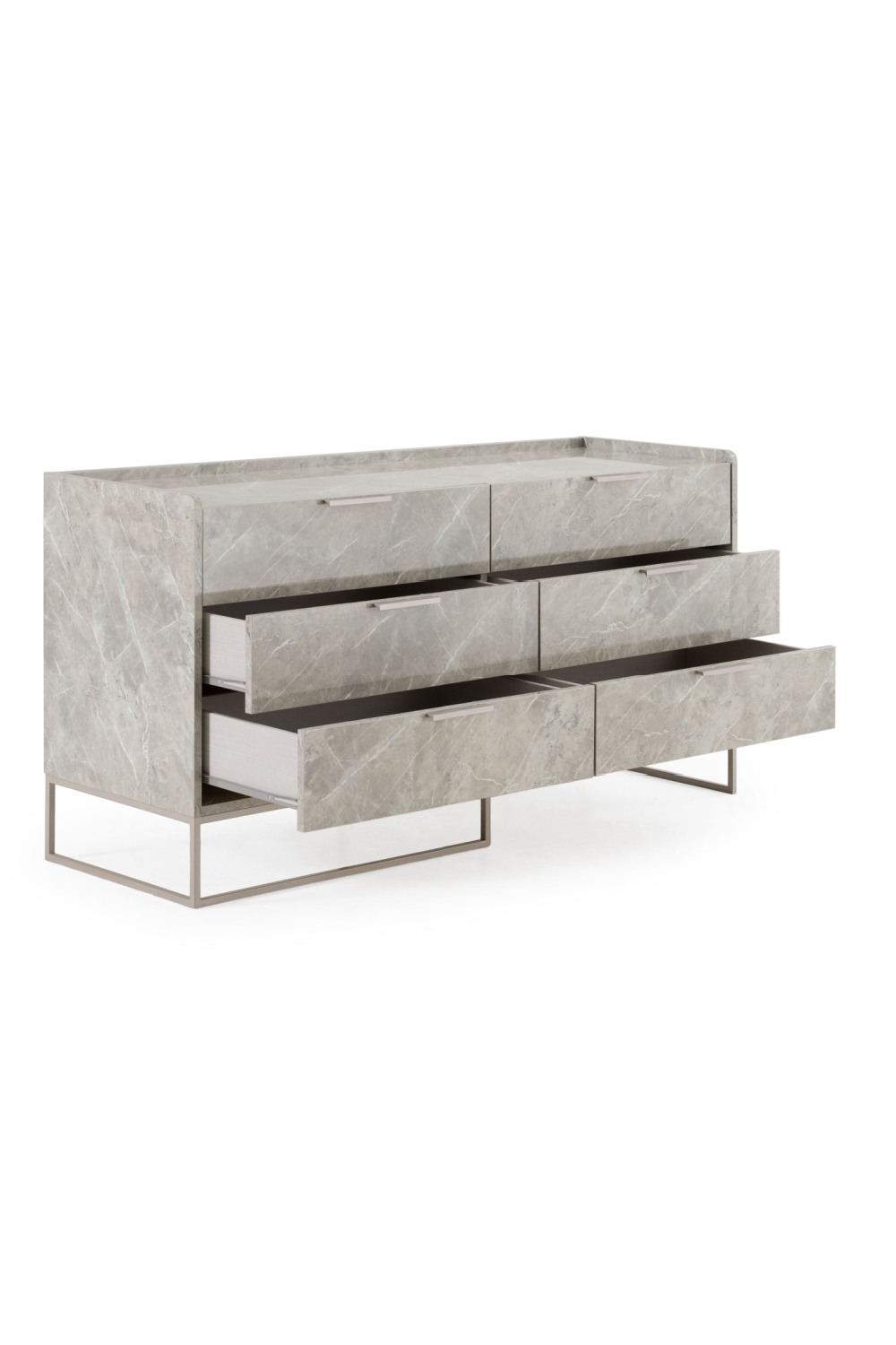 Gray Marble 6-Drawer Dresser | Oroa.com