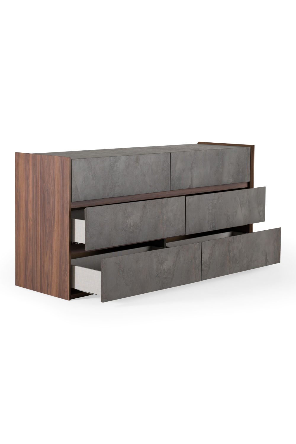 Gray Stucco 6-Drawer Dresser | Oroa.com