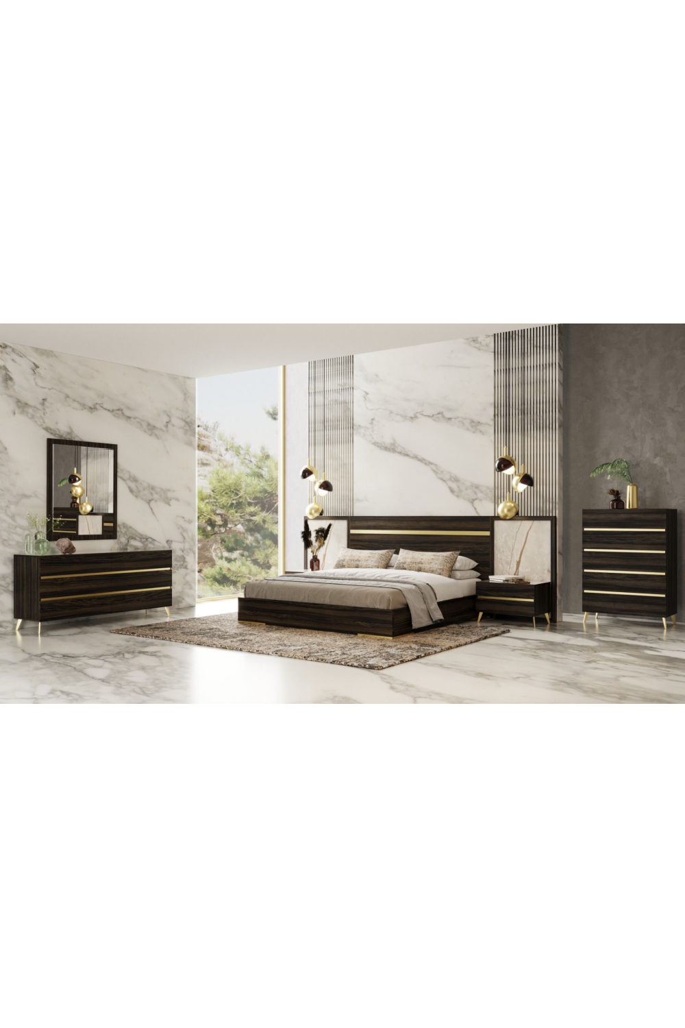 Dark Eucalyptus 5-Drawer Chest | Oroa.com