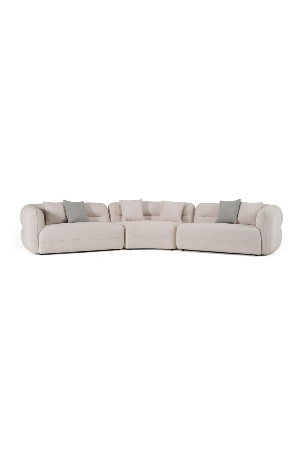 White Curved Sectional Sofa | OROA Modern Gypsy | Oroa.com