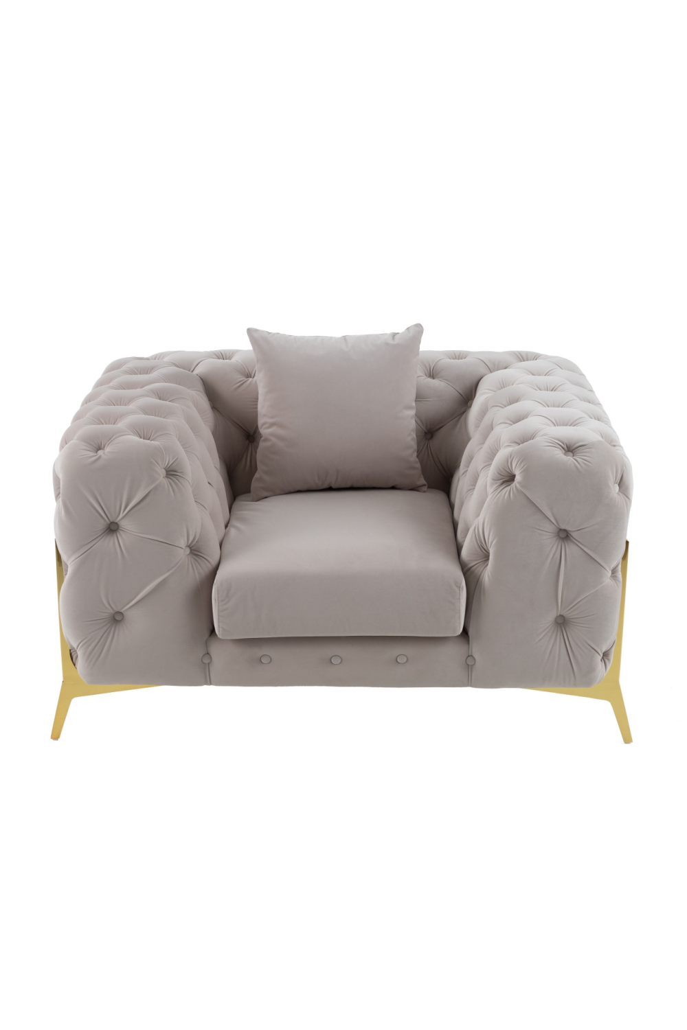 Button-Tufted Velvet Lounge Chair | OROA Modern Clarice | Oroa.com