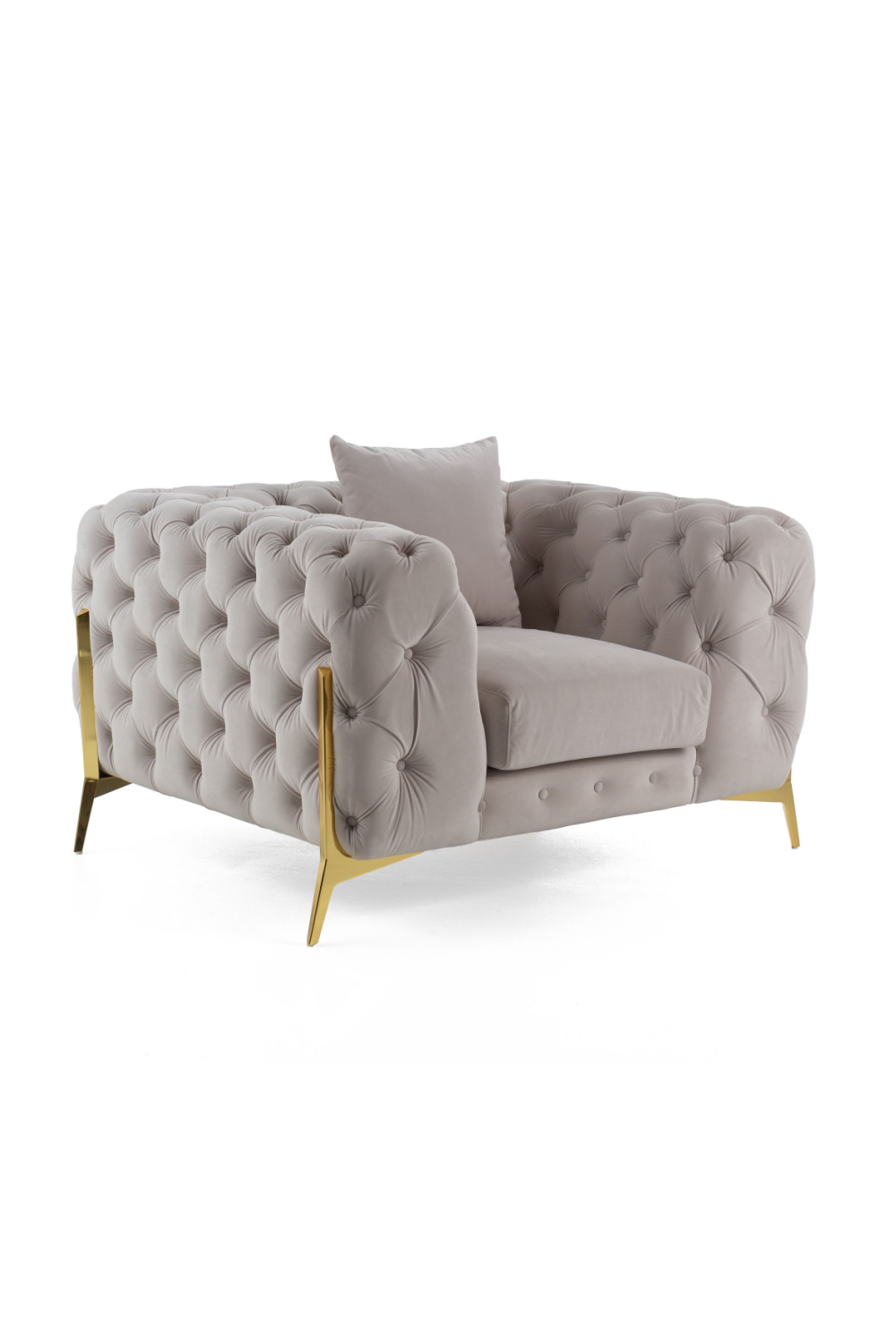 Button-Tufted Velvet Lounge Chair | OROA Modern Clarice | Oroa.com