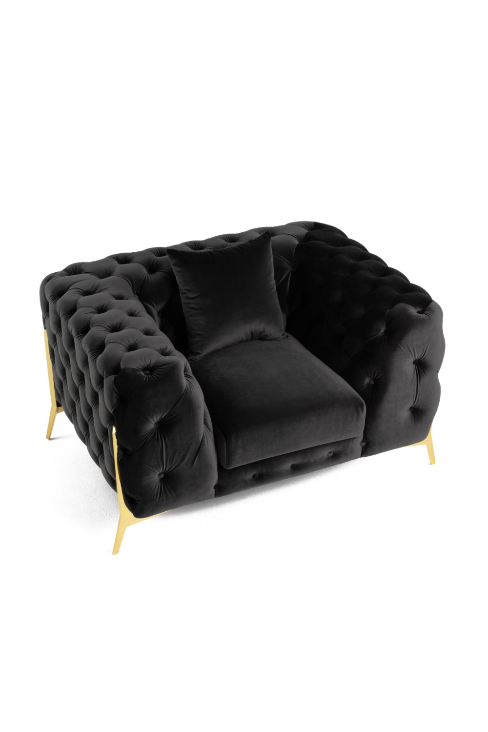 Button-Tufted Velvet Lounge Chair | OROA Modern Clarice | Oroa.com
