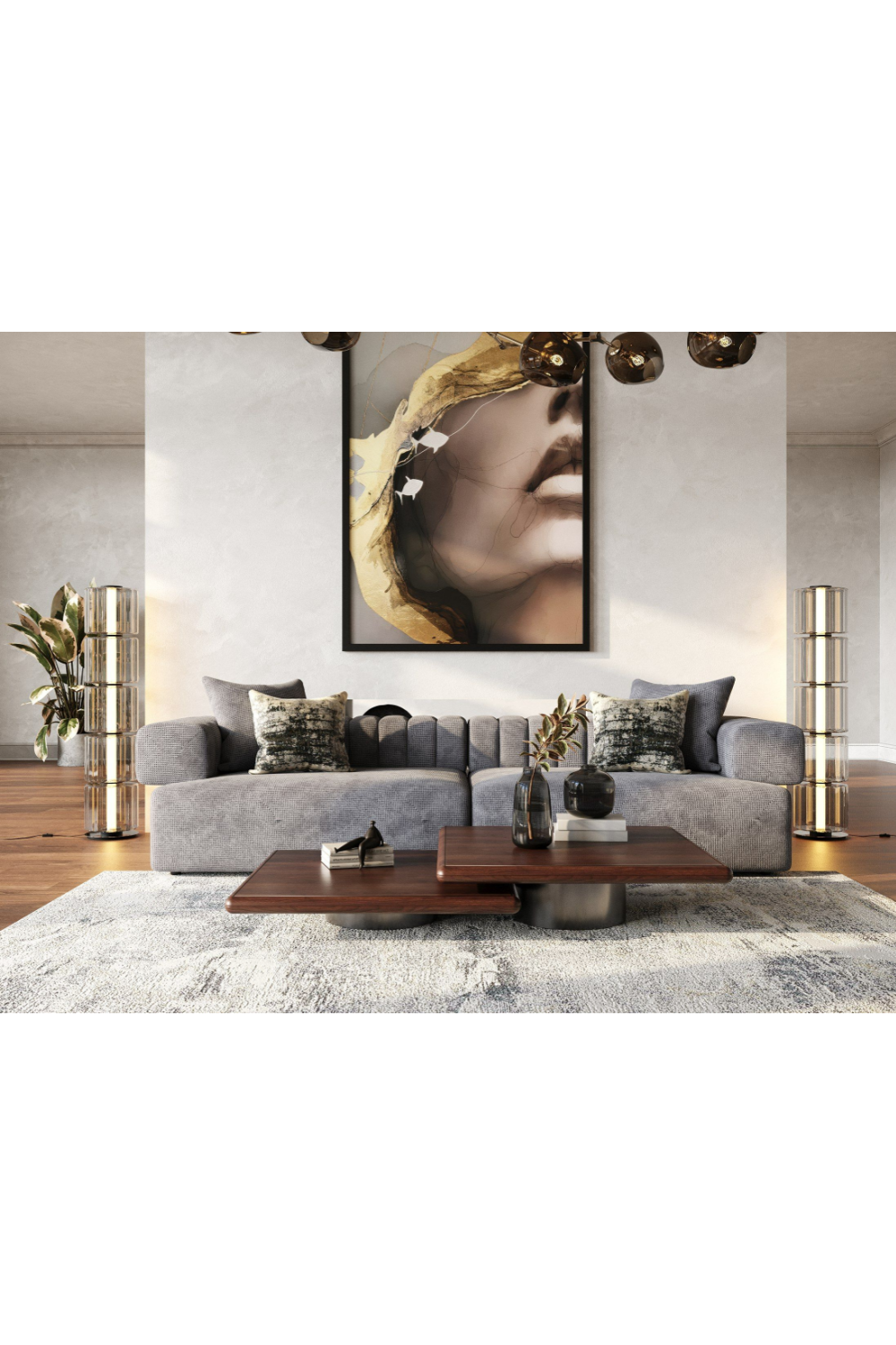 Square-Armed 2-Piece Sofa | OROA Modern Moreno | Oroa.com