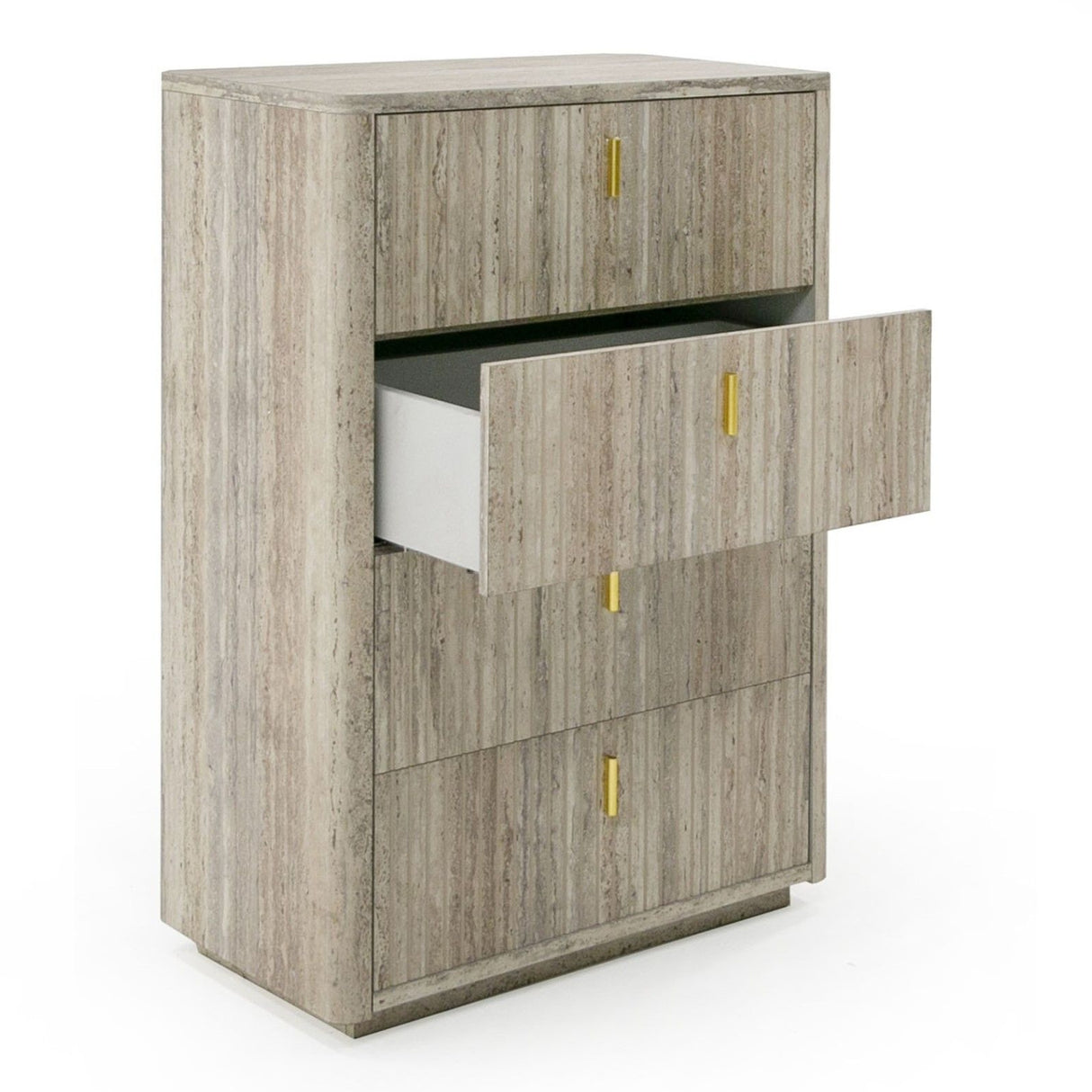 Travertine 4-Drawer Desk | Oroa.com