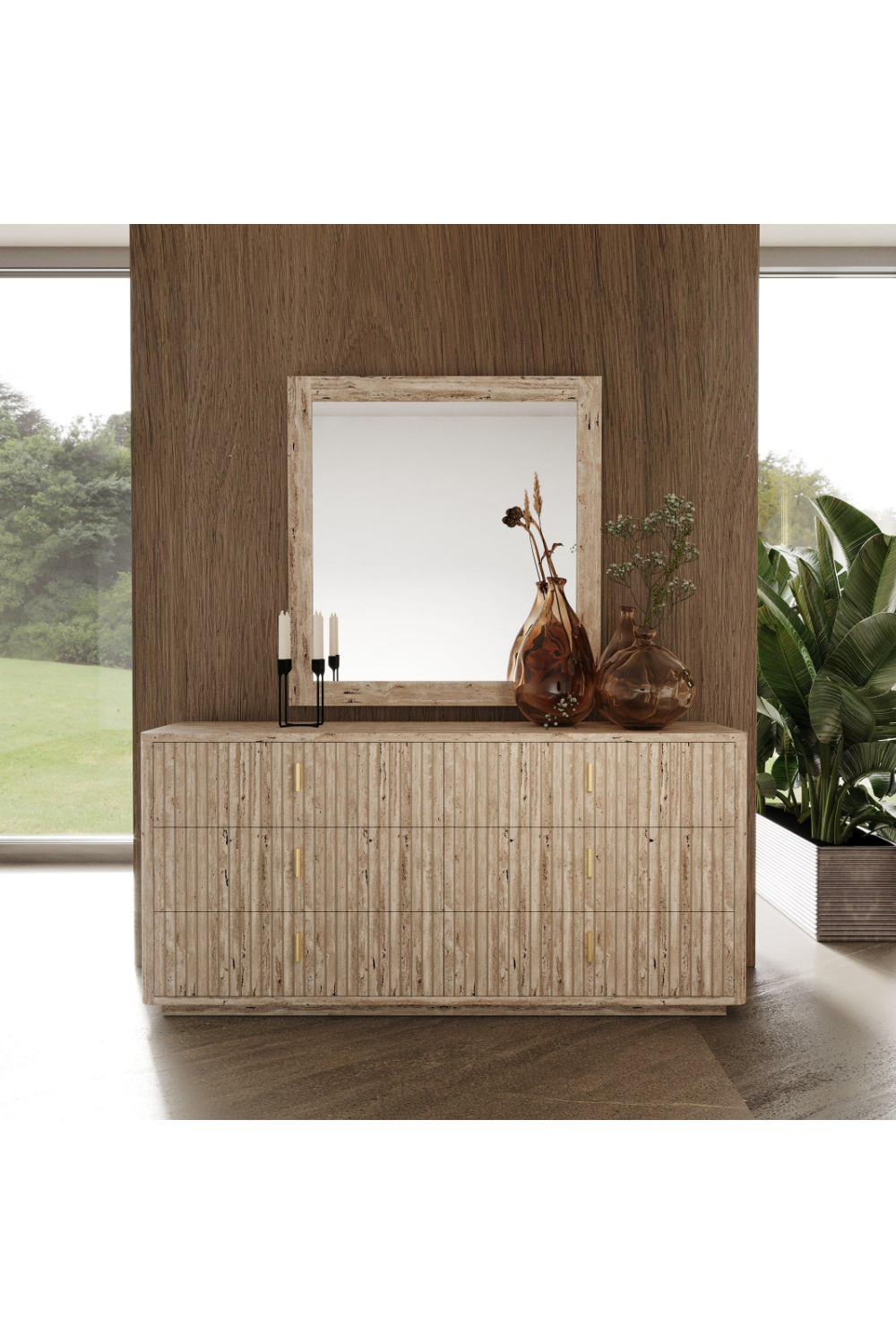 Travertine 6-Drawer Dresser | OROA Modern Roma | Oroa.com