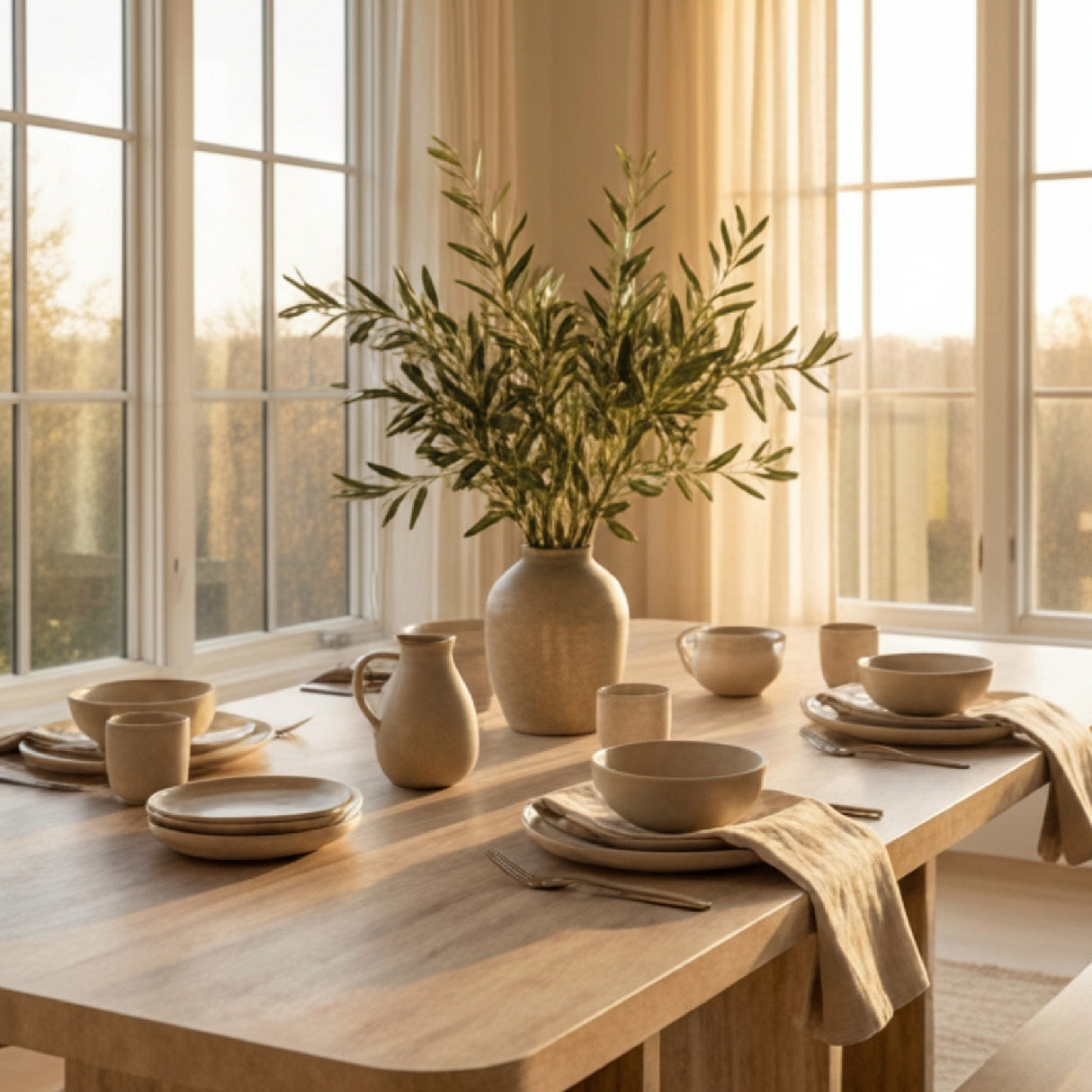 Rectangular Travertine Dining Table | Oroa.com
