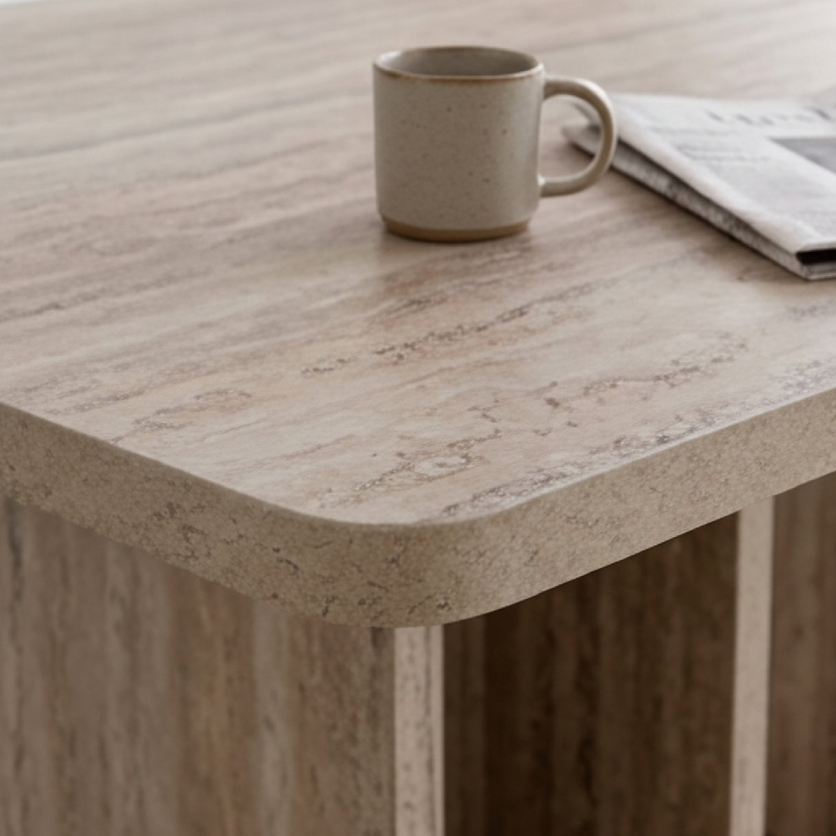 Rectangular Travertine Dining Table | Oroa.com
