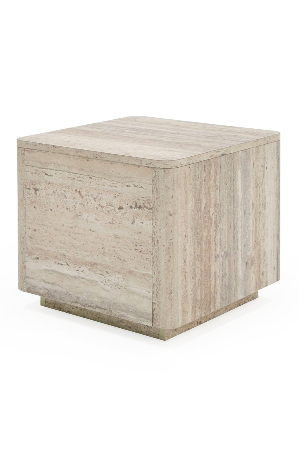 Travertine End Table | OROA Modern Roma